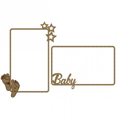 Creative Embellishments - Chipboard «Baby frame set» 2 pièces